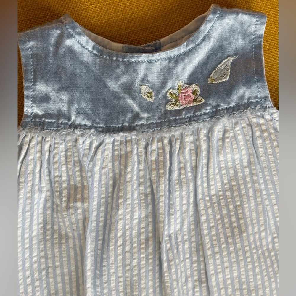 Baby Graziella Striped Blue and White  baby Dress‎ size 1 made in Italy - Picture 4 of 10